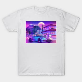 Toyota Supra mk4 Car Synthwave T-Shirt